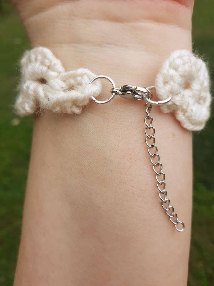 Crochet Boho Braid Bracelet, Adjustable From 7" To 8.5" +