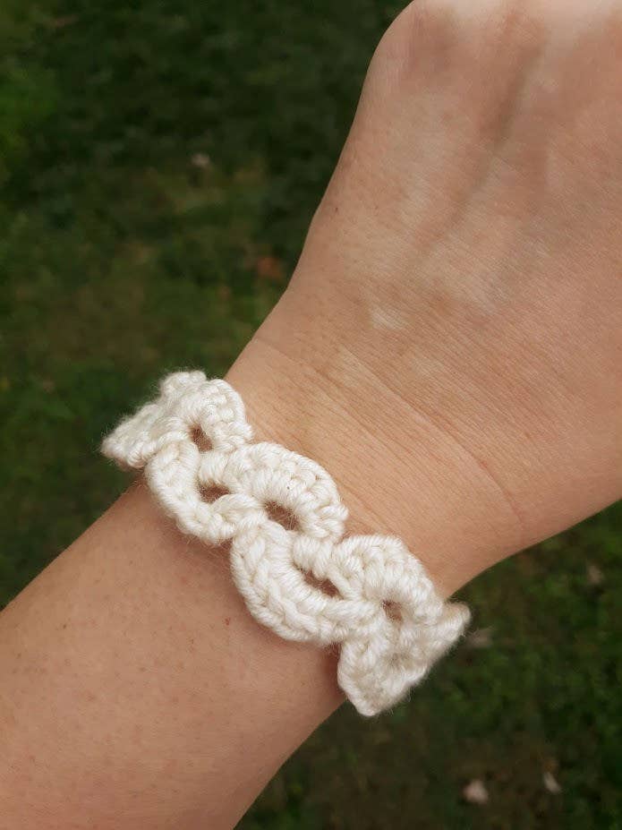 Crochet Boho Braid Bracelet, Adjustable From 7" To 8.5" +