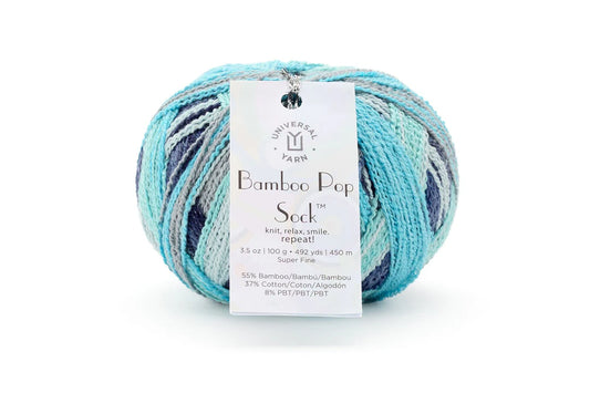 Bamboo Pop Sock-Waves 501
